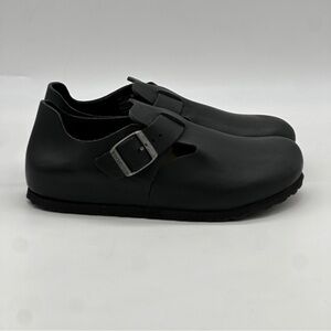 Birkenstock Black Buckle Mules